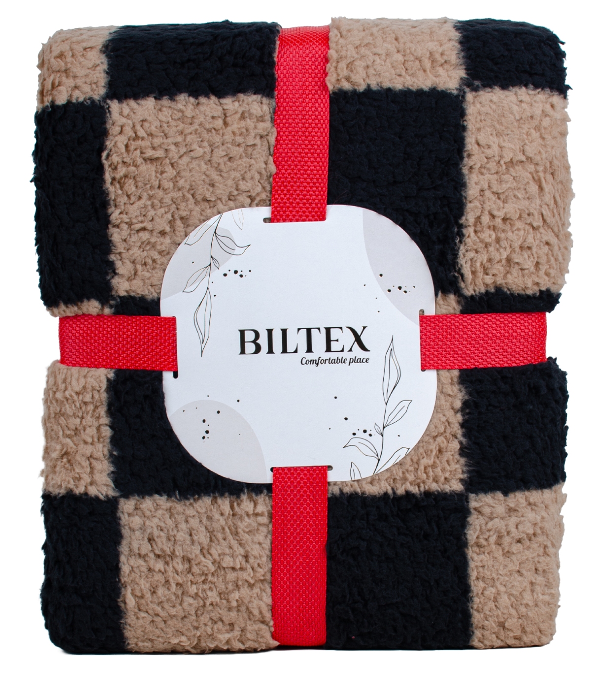 Плед полуторний Biltex шерпа Derby dark 150х200 (2000998979027) - Фото 1