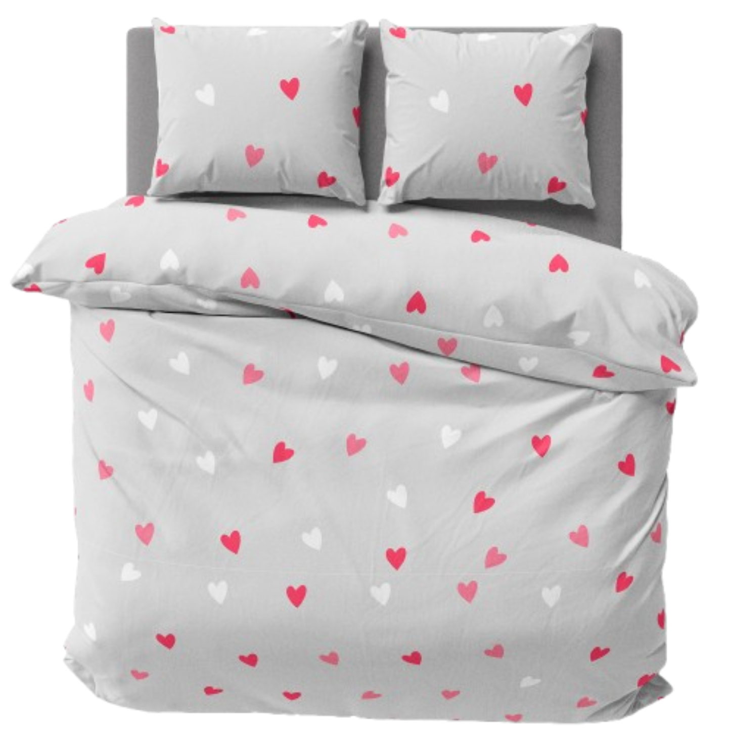 Комплект постільної білизни DAISY фланель Cozy Hearts 145х215, 1 нав. (2000998979157) - Фото 1