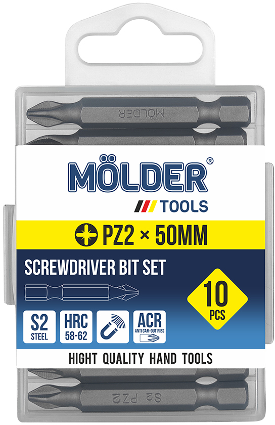 Купити Біта для викрутки Molder PZ2x50 мм 10 шт. (MT7125010) - Фото 1 Біта для викрутки Molder PZ2x50 мм 10 шт. (MT7125010) - Фото 1