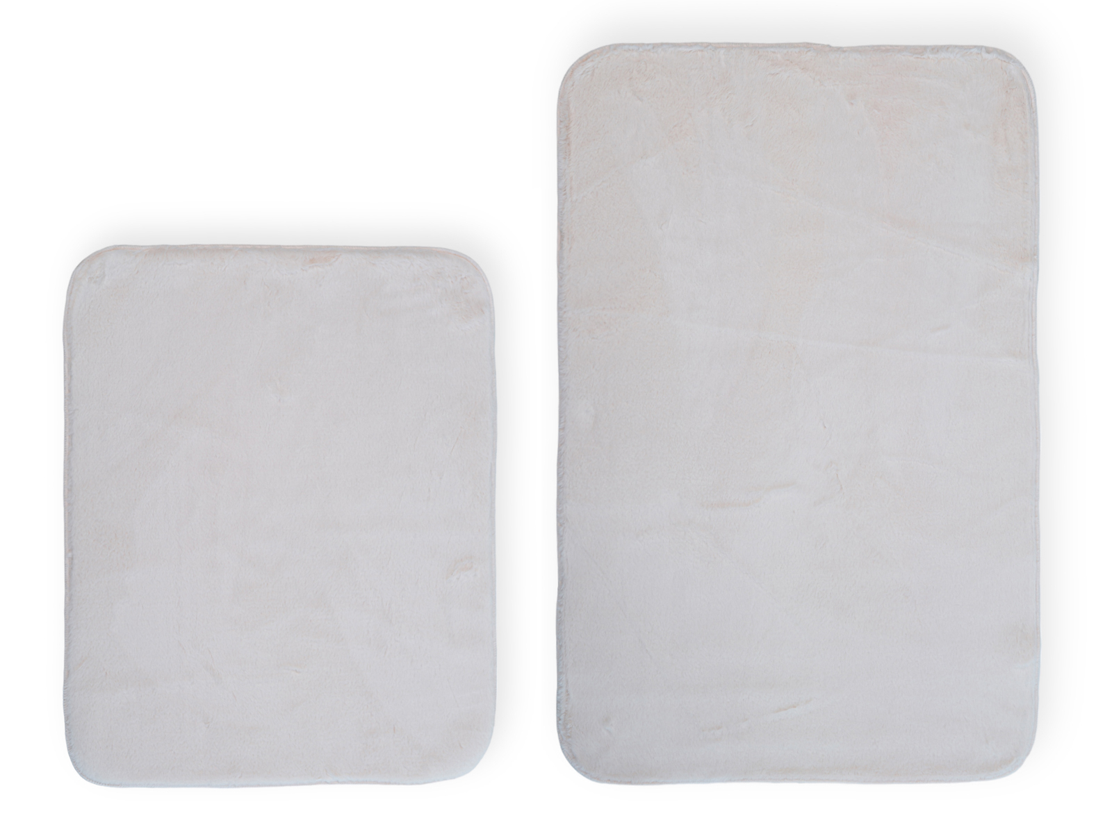 Набір килимів з еко-хутро DarianA Moon 50х60+60х90 см айворі (1000009440) - Фото 1