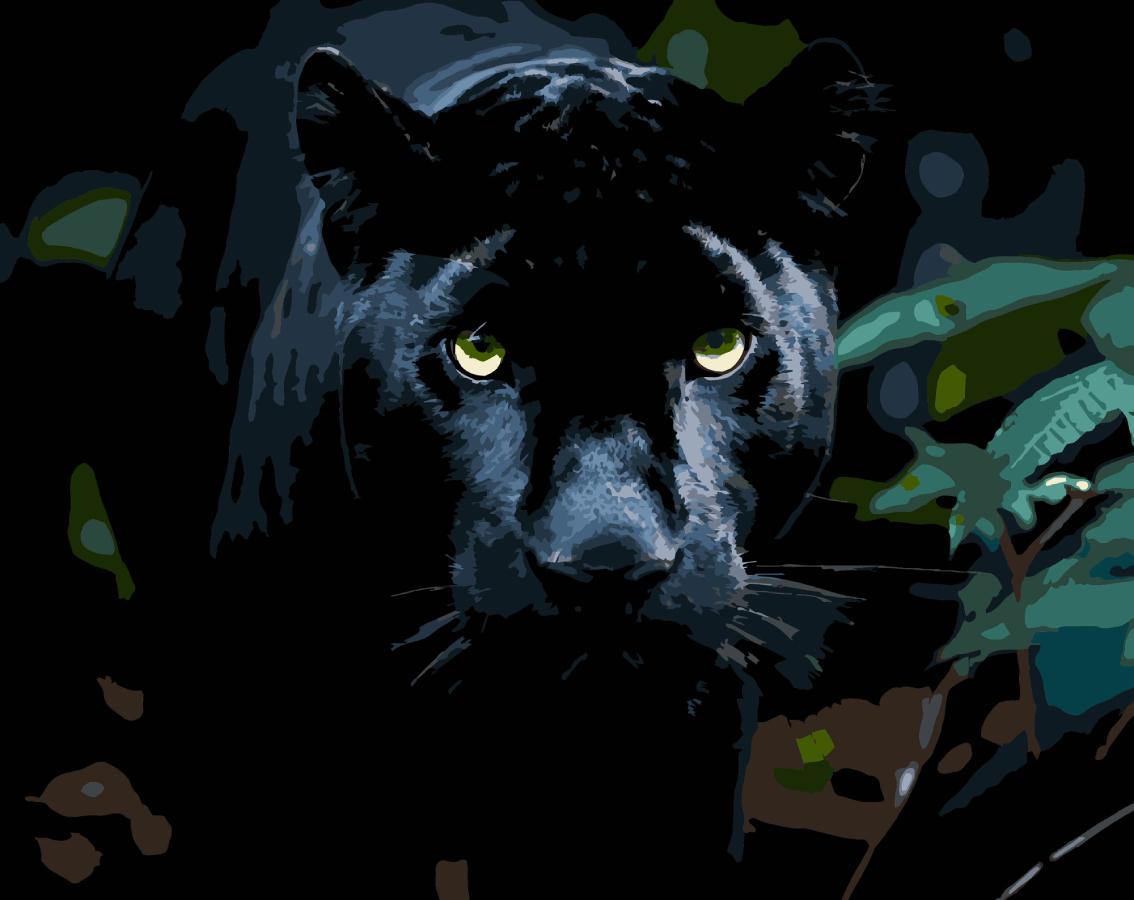 Картина за номерами Strateg Погляд пантери 40х50 (AH1258) - Фото 1