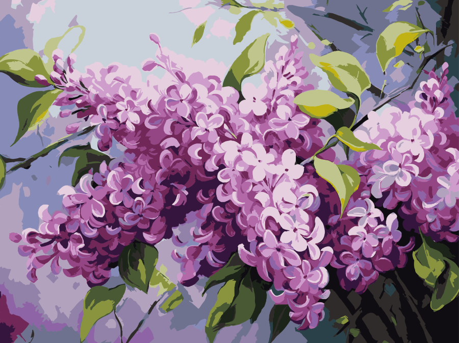 Картина за номерами Strateg Бузкове цвітіння 30х40 (SS-1272) - Фото 1