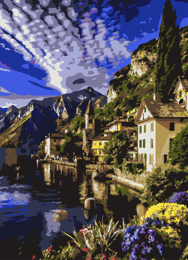 Картина за номерами Strateg Нічне місто 30х40 (SS-1293) - Фото 1