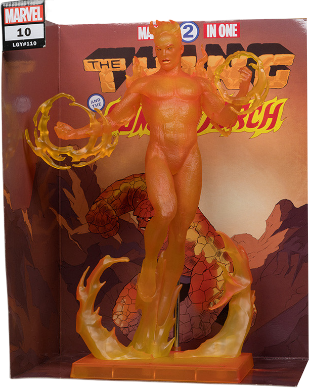 Коллекционная фигурка McFarlane Toys MARVEL Human Torch - Collectible with Scene #10 30.5 см (14843) - Фото 1