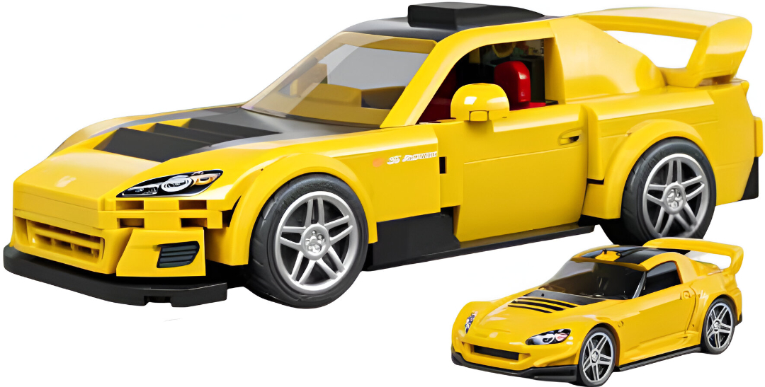 Коллекционная машинка-конструктор Mattel Brick Shop Honda S2000 серії Speed Mattel Brick Shop (JFR88) - Фото 1