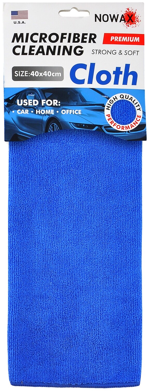 Автомобільна серветка NOWAX For Cleaning 40х40 см, синя (NX67440) - Фото 1