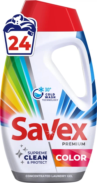 Купить Гель для стирки SAVEX Premium Color 960 мл (3800024050039) - Фото 1 Гель для стирки SAVEX Premium Color 960 мл (3800024050039) - Фото 1