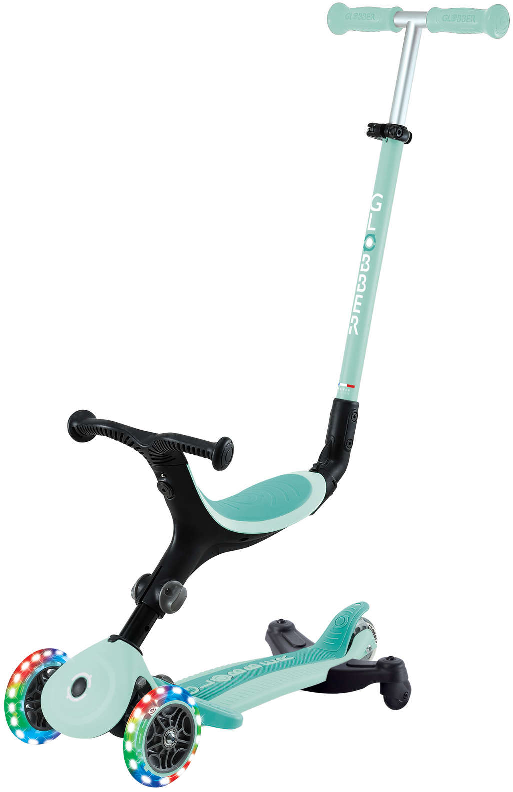 Триколісний самокат Globber GO UP ACTIVE 360 м'ятний (749-206) - Фото 1