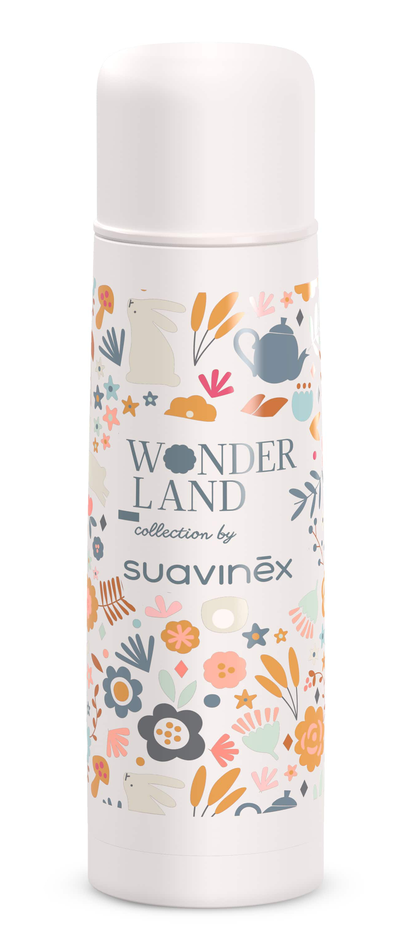 Термос Suavinex Wonderland 500 мл белый с рисунком (402841) - Фото 1