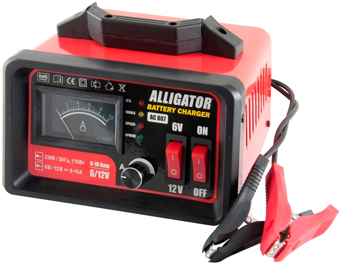 Пускозарядное устройство ALLIGATOR 10А 6/12V (AC807) - Фото 1