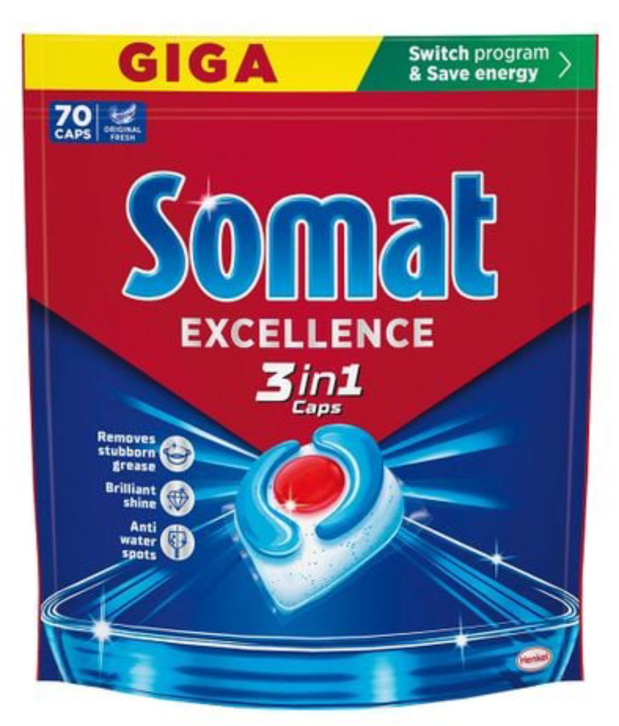 Купити Таблетка для посудомийної машини Somat Экселенс 3-в-1, 70 шт. - Фото 1 Таблетка для посудомийної машини Somat Экселенс 3-в-1, 70 шт. - Фото 1