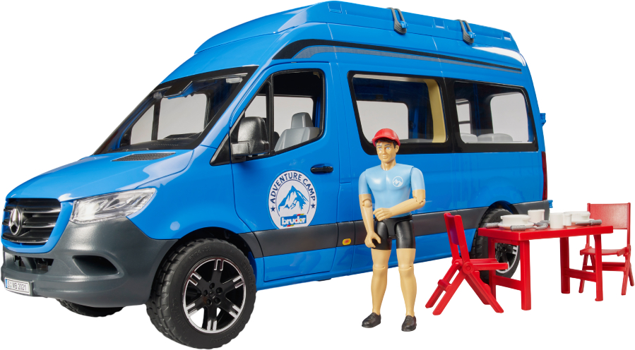Купити Автотранспорт BRUDER Кемпер MB Sprinter з фігуркою та аксесуарами (02684) - Фото 1 Автотранспорт BRUDER Кемпер MB Sprinter з фігуркою та аксесуарами (02684) - Фото 1
