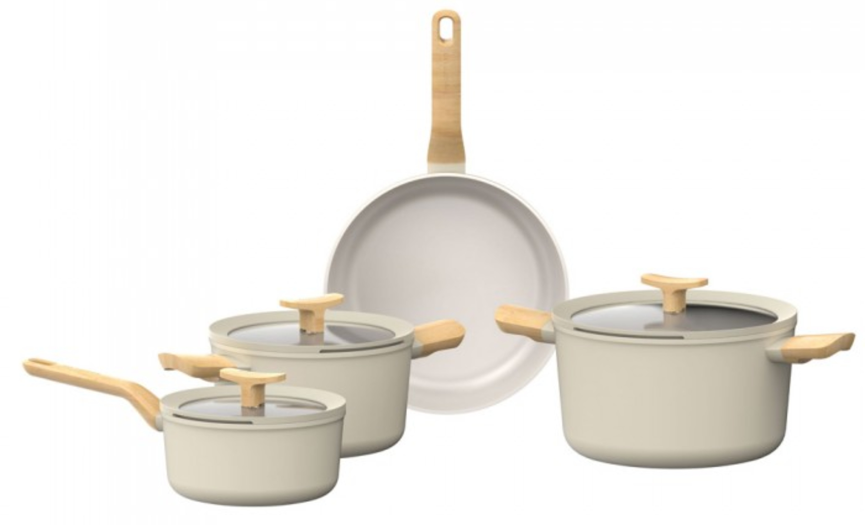 Набір посуду Berghoff 3950720 LEO Balance Cream 7 пр. - Фото 1