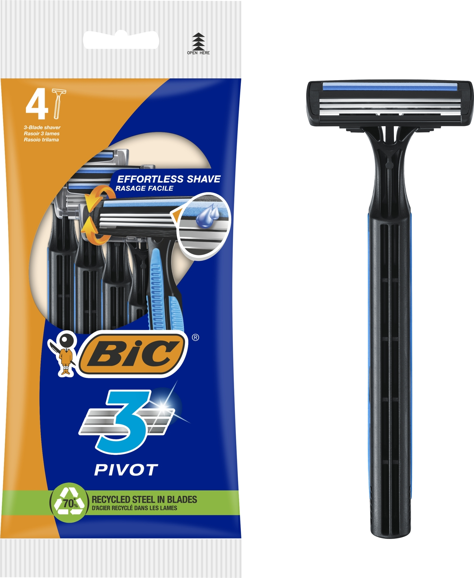 Купити Станок чоловічий BIC Півот 4 шт. (3086124143899) - Фото 1 Станок чоловічий BIC Півот 4 шт. (3086124143899) - Фото 1