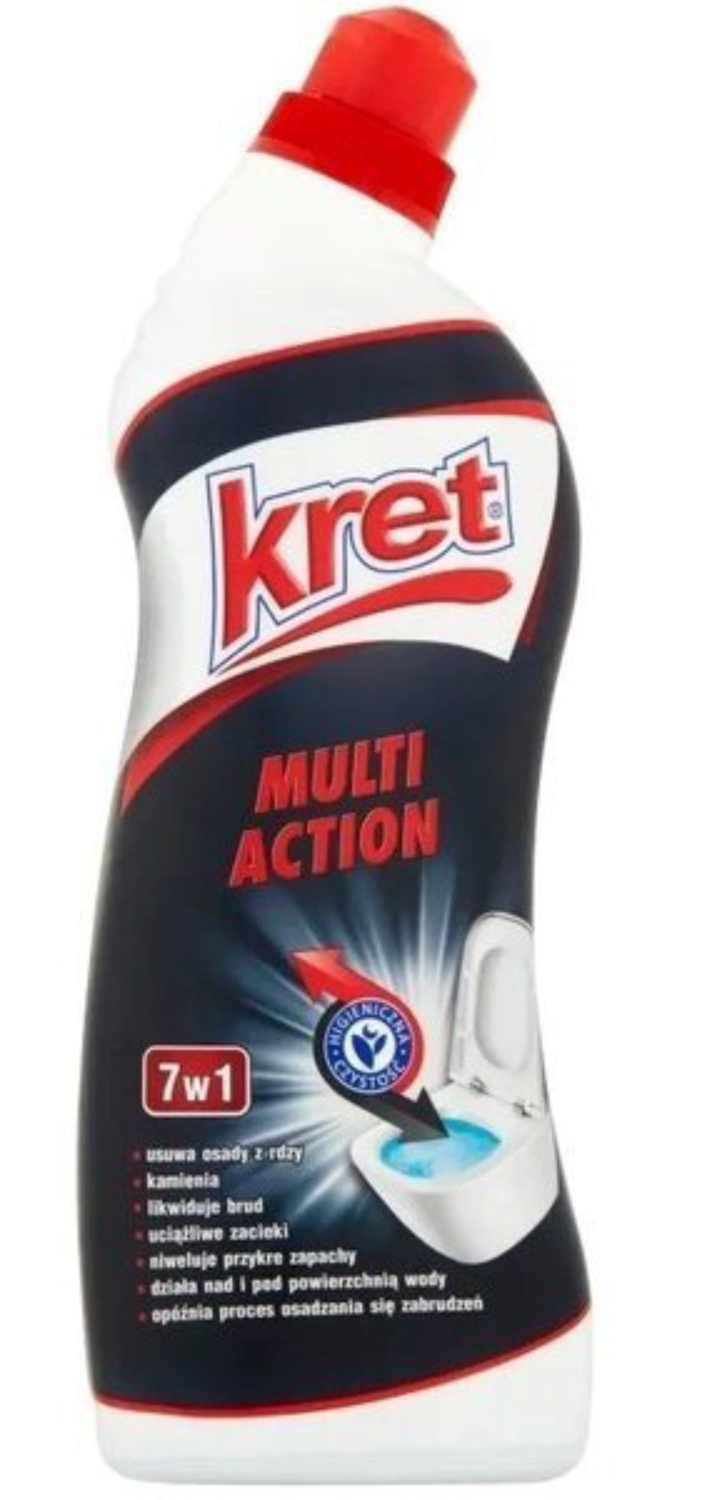 Засіб для чищення унітазу Kret 750 мл 7в1 MultiAction (5900931044829) - Фото 1