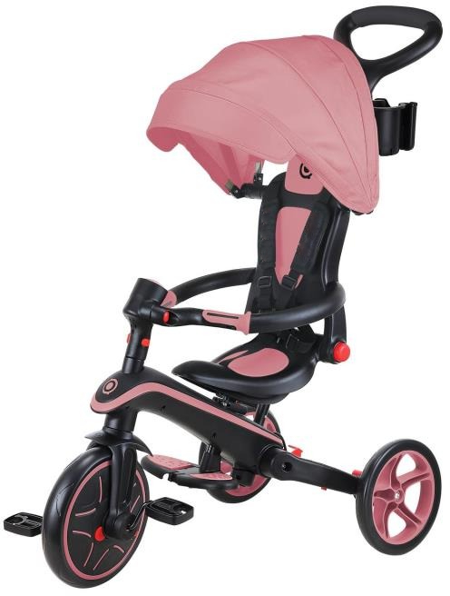 Триколісний велосипед Globber EXPLORER TRIKE FOLDABLE 4в1 Рожевий (732-210-2) - Фото 1