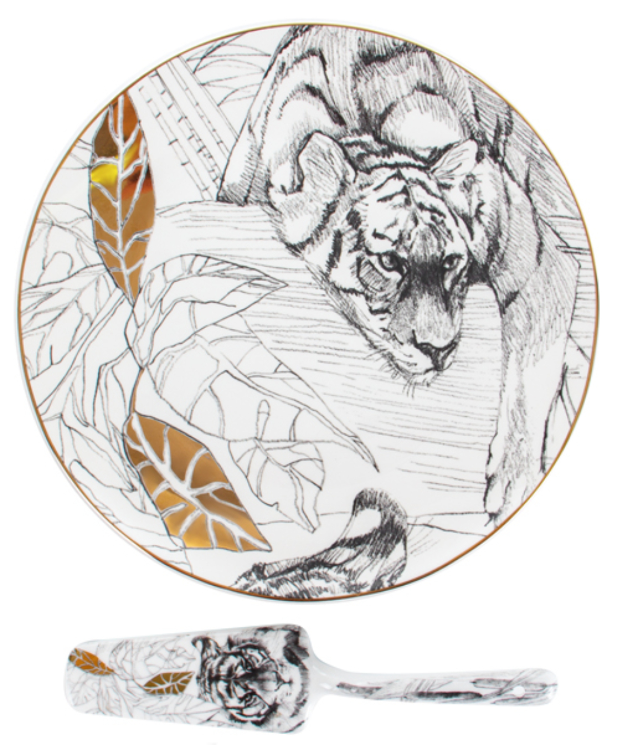 Блюдо Lefard для торта з лопаткою Wild stories 26 см (924-740)