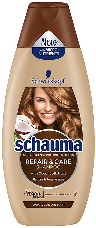 Шампунь женский Schauma Восстановление и Уход 400 мл (3838824138923) - Фото 1