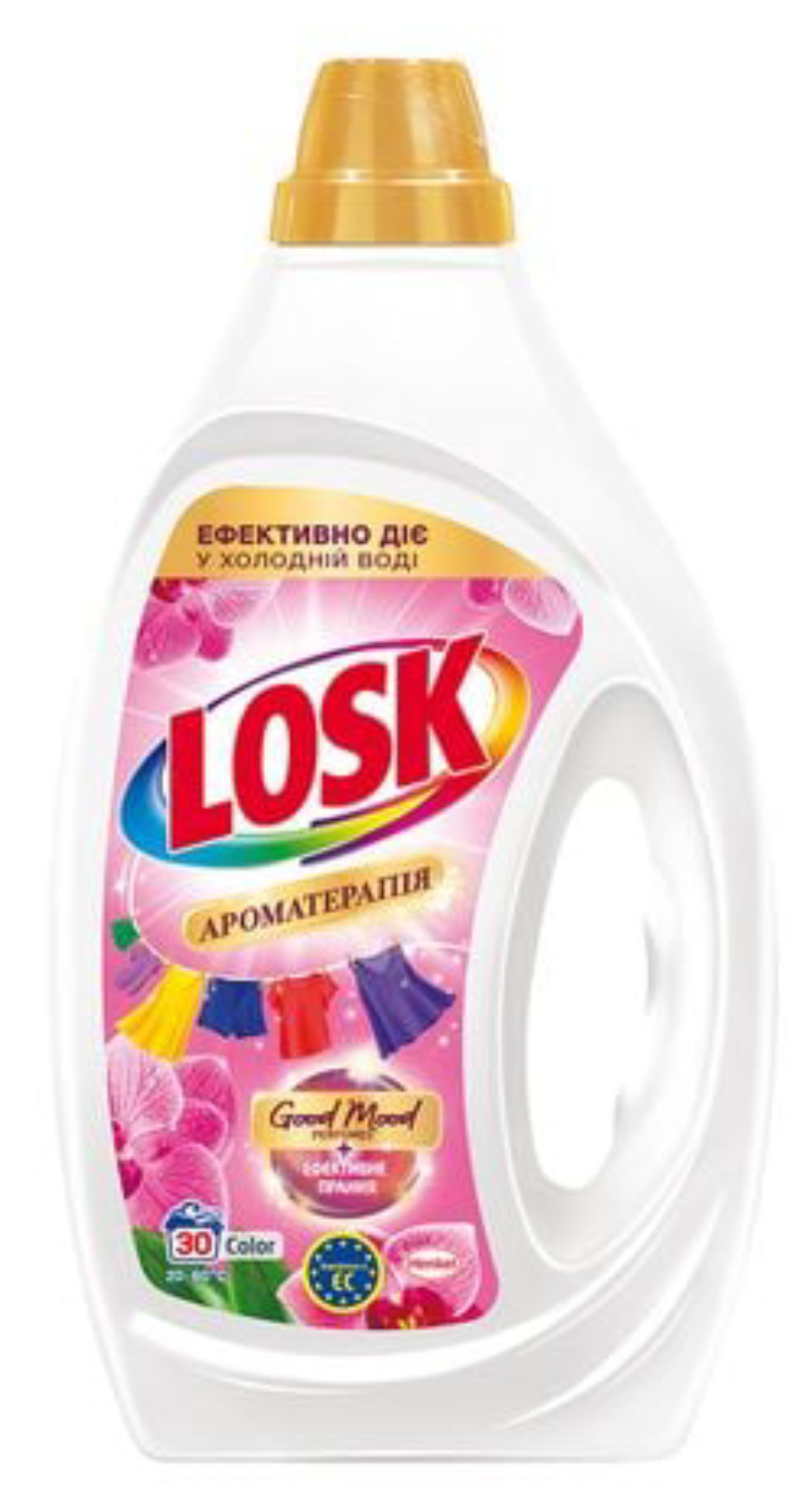 Гель для прання Losk Колор, аромат Малазійської квітки, 1,35 л, 30 циклів