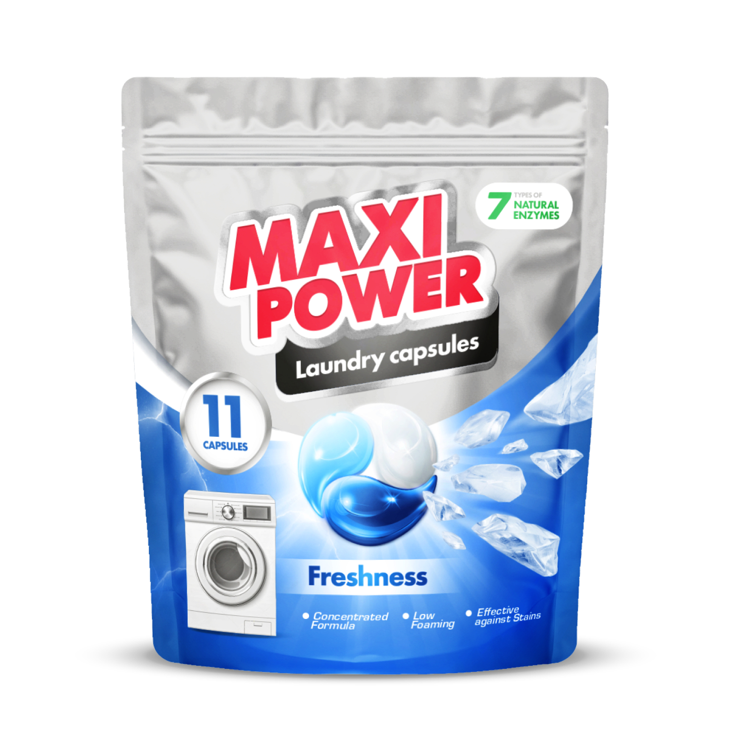 Капсули для прання Maxi Power 11 шт. універсальні Свіжість (4823098414964)
