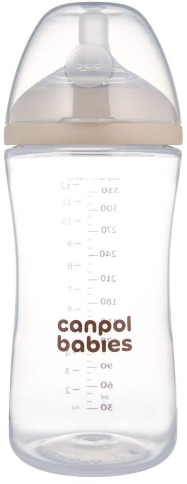 Пляшка для годування Canpol babies Natural Shape з соскою Dual-zone 330 мл (35/402)