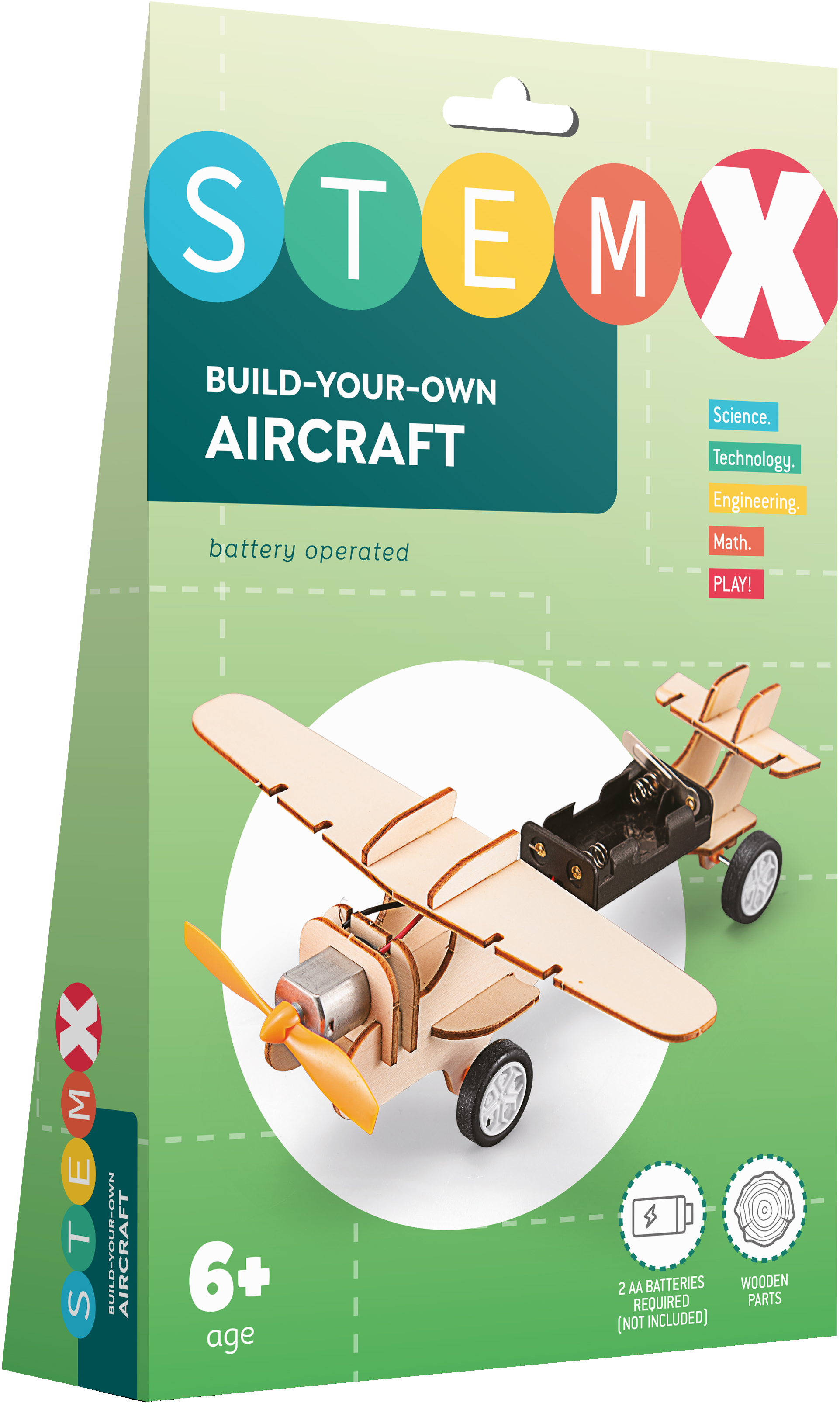 Купити Дерев'яний конструктор STEAM на батарейках літак (73704) - Фото 1 Дерев'яний конструктор STEAM на батарейках літак (73704) - Фото 1