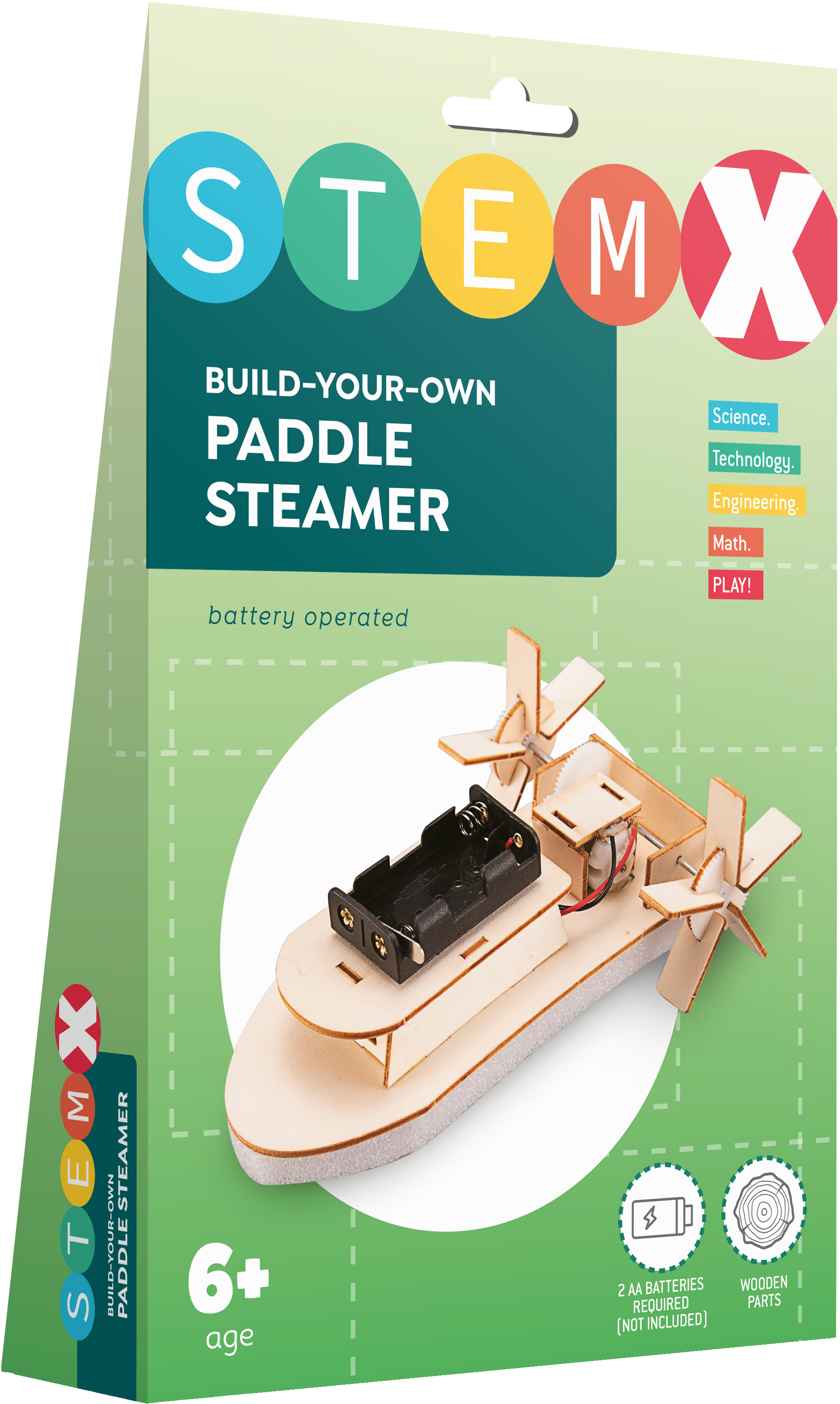 Купити Дерев'яний конструктор STEAM на батарейках колісний пароплав (73728) - Фото 1 Дерев'яний конструктор STEAM на батарейках колісний пароплав (73728) - Фото 1