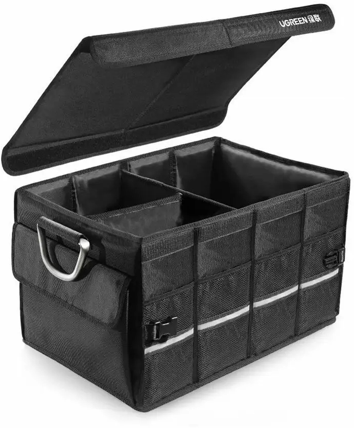 Сумка-органайзер в багажник UGREEN LP256 Foldable Multifunctional Car Trunk Organizer 55 л Black (80710) - Фото 1