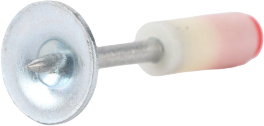 Гвозди монтажные Voltronic YT-PMN27R-10 7.3x27мм, круглая шайба 16 мм, 100 шт. - Фото 1