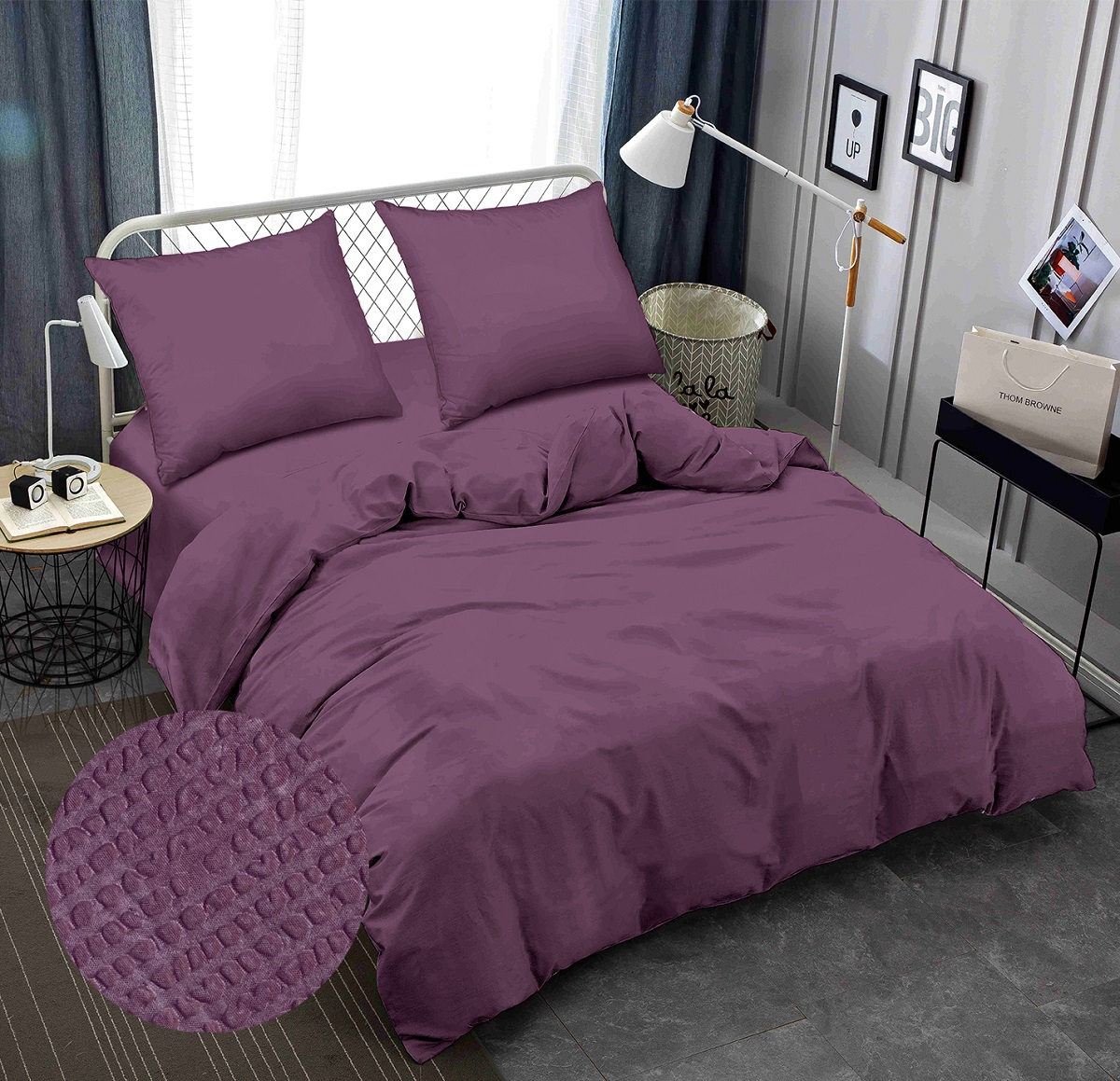 Комплект постельного белья Zastelli VIOLET жатка 145х210 Фиолетовый (20901) - Фото 1