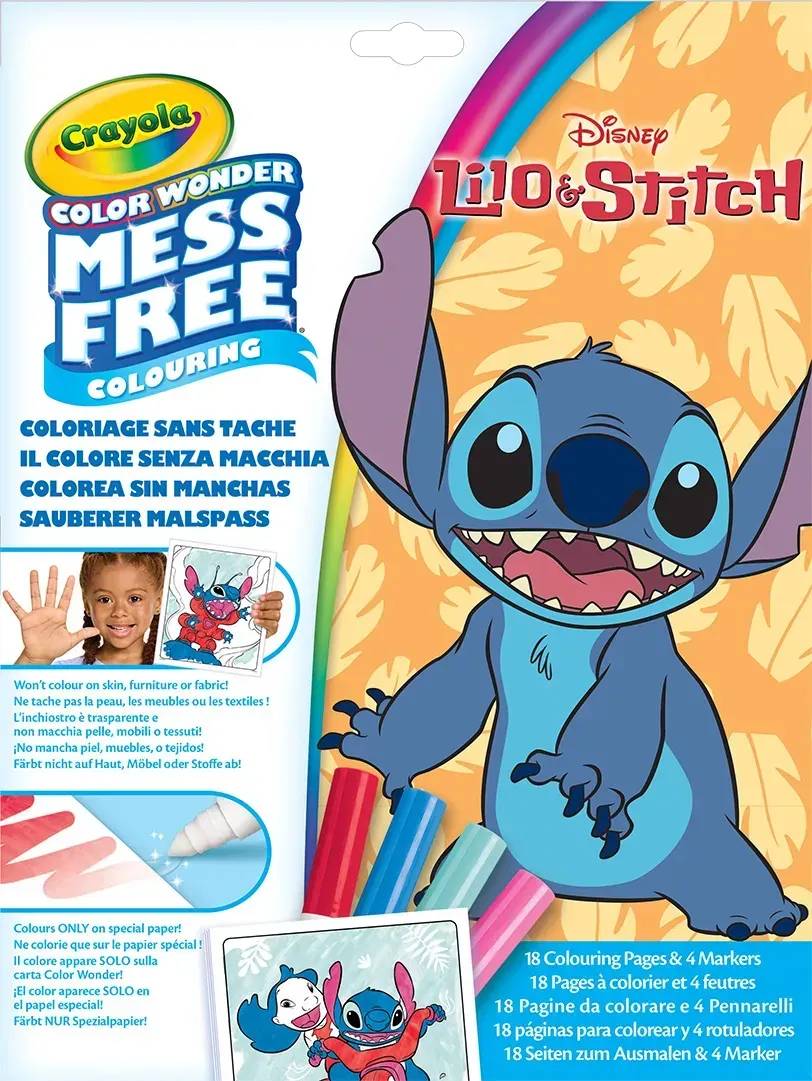 Набор для рисования Crayola Lilo & Stitch 18 стор. и 4 фломастера (75-2665) - Фото 1