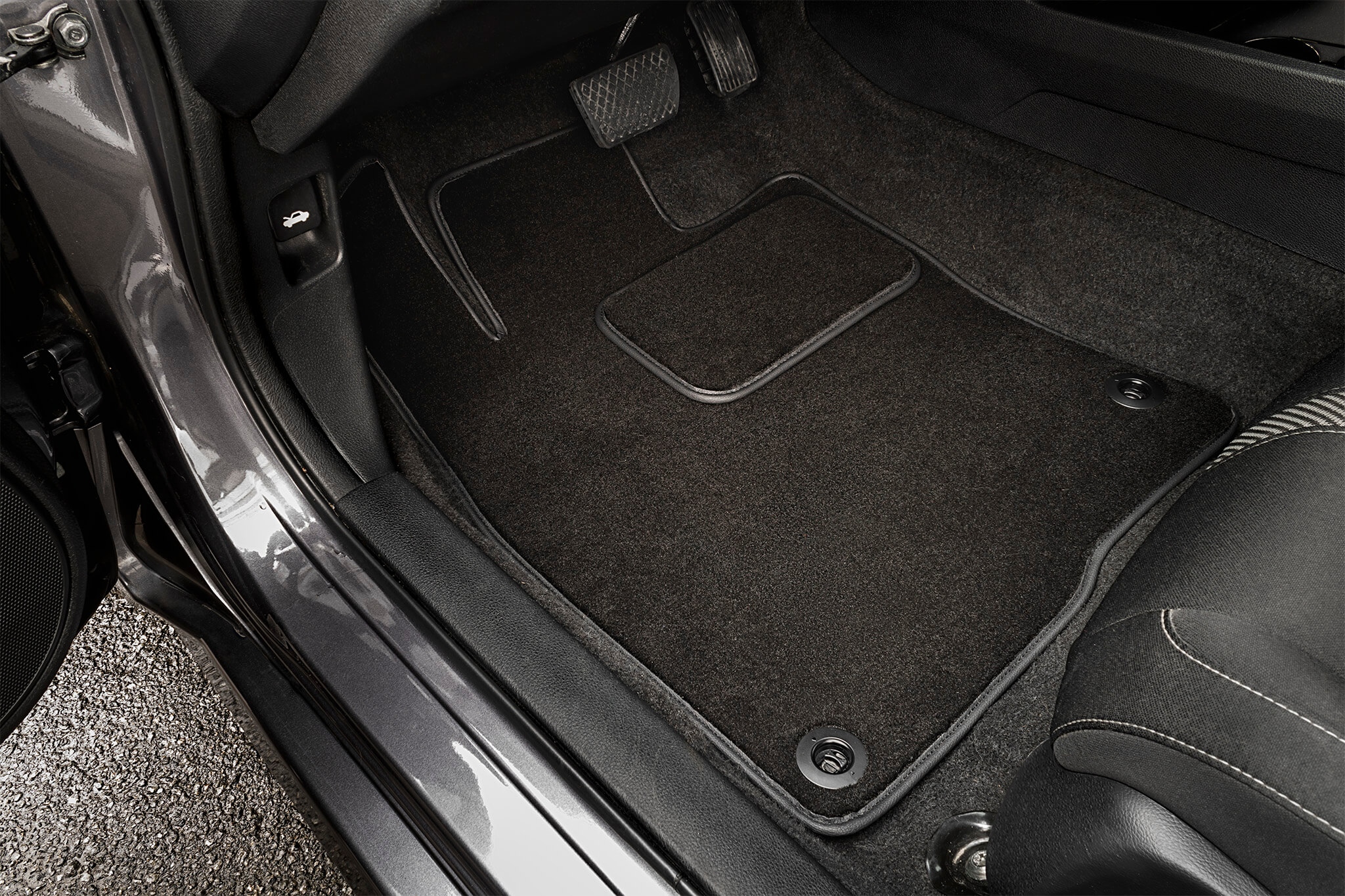 Коврики ворсовые в салон авто EVAtech Premium для Audi A3 (8V) 3-doors 2012-2020 3 поколение Htb USA черный кант AU33257CQ5AV8VP - Фото 1