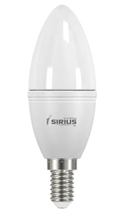 Лампочка світлодіодна Sirius 3208 С37 4W-4000K-E14 - Фото 1