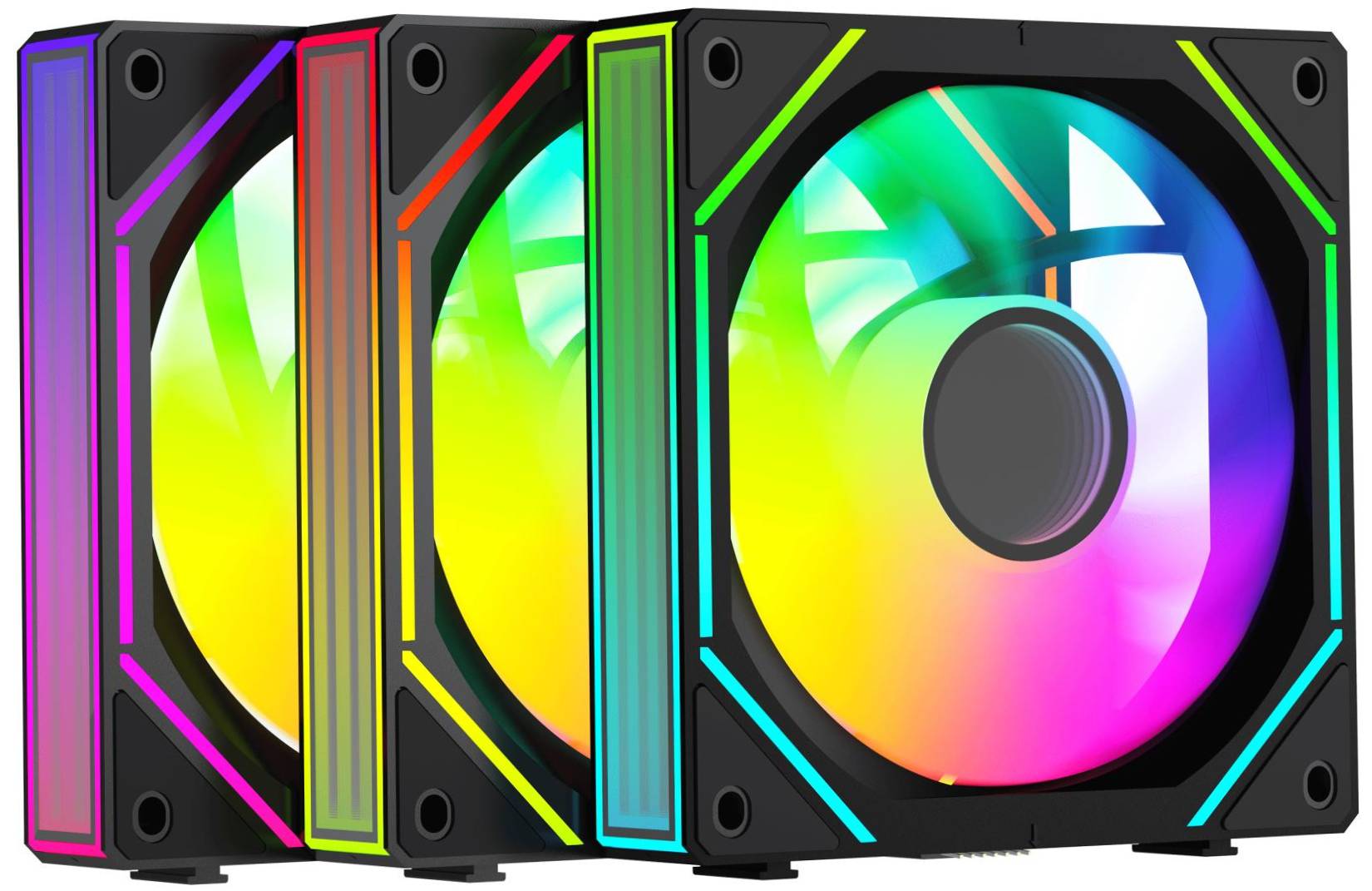Корпусный вентилятор OCYPUS 120MM GAMMA F12 UNI BK ARGB REVERSE BLADE 3 IN 1 (GAMMA-F12-BK3AM01U-GL) - Фото 1