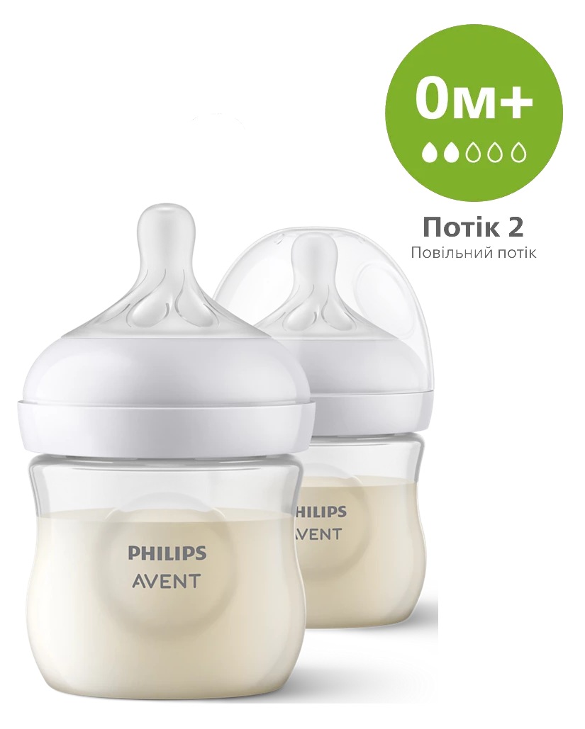Бутылочка для кормления Philips Avent SCY900/02 Natural Природный Поток 125 мл., 2шт. (SCY900/02) - Фото 1