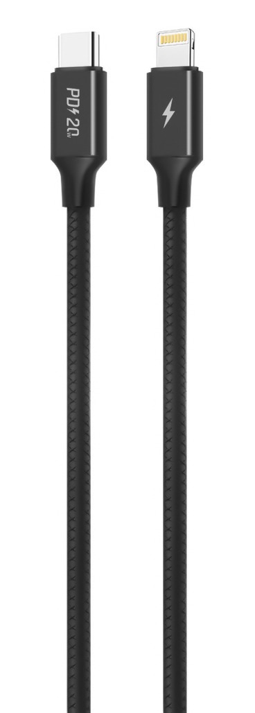 Кабель Profit QY-84, PD, 20W, 3A  Type-C to Lightning 1m Black (000001710) - Фото 1
