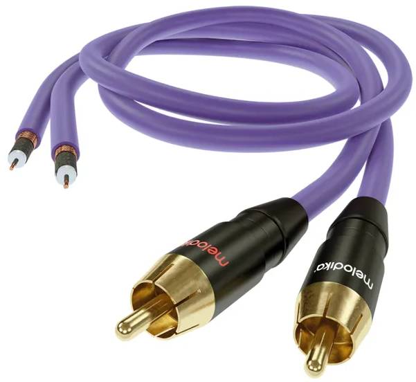 Кабель RCA Melodika 2xRCA - 2xRCA lenght 0.5m (MD2R05) - Фото 1