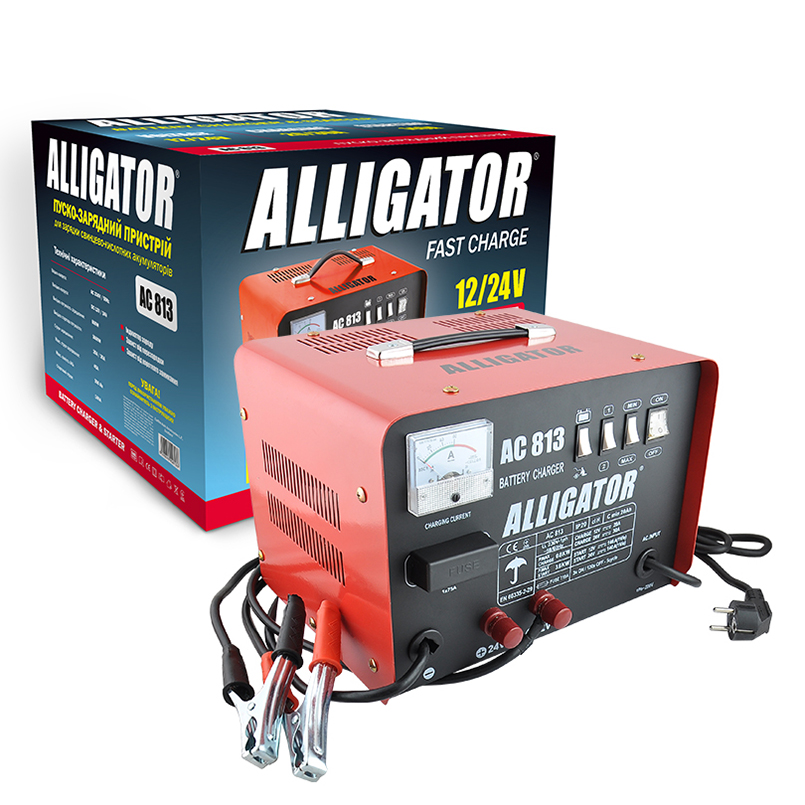 Пускозарядное устройство ALLIGATOR 140А/45А, 12/24V (AC813) - Фото 1
