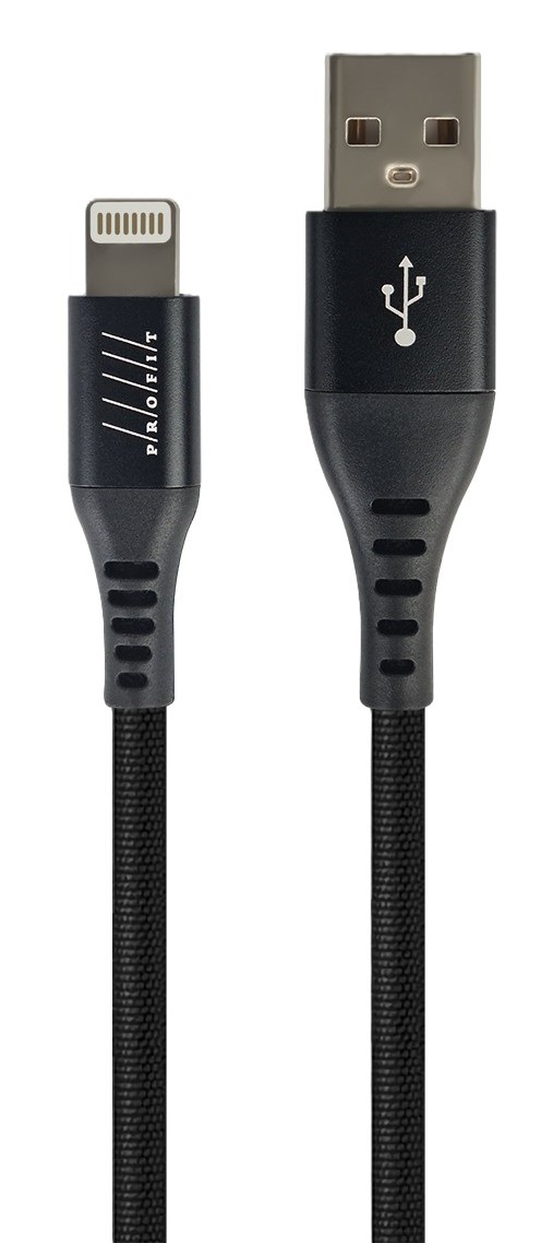 Кабель синхронизации данных Profit QY-11 Lightning 3m 2,4A Black (000001280) - Фото 1