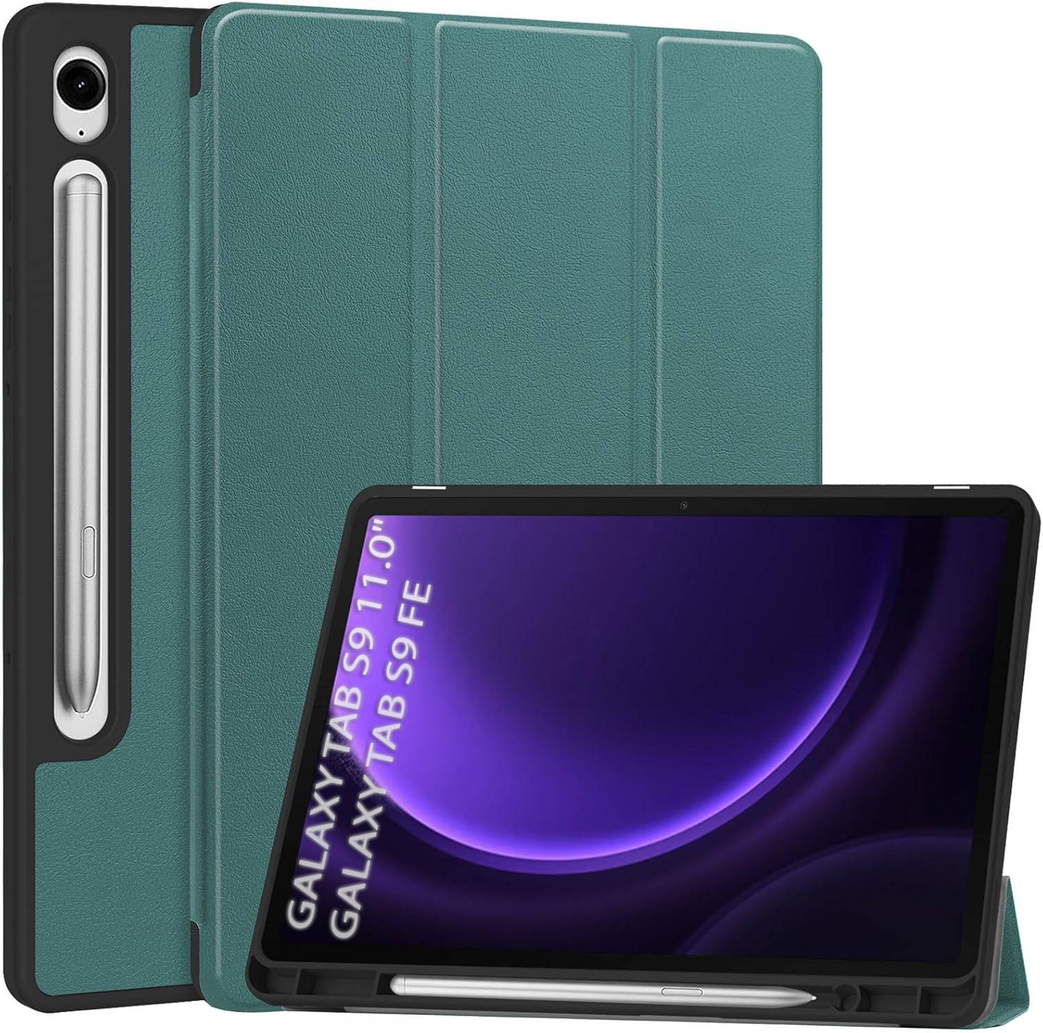 Чехол для планшета BeCover Flexible TPU Mate for Samsung Galaxy Tab S9 (SM-X710/SM-X716)/S9 FE (SM-X510/SM-X516B) 11.0" Dark Green (712529) - Фото 1
