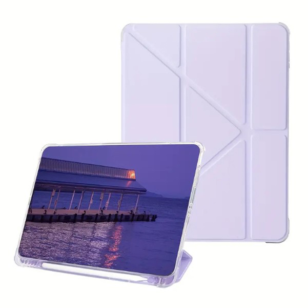Чехол для планшета BeCover Ultra Slim Origami Transparent с креплением Apple iPad Air 11'' M2 2024 Purple (711392) - Фото 1