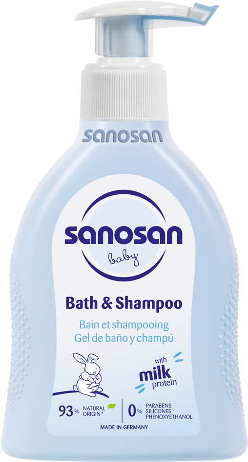 Гель для душа детский Sanosan Baby 2 в 1, 200 мл (4003583190270) - Фото 1