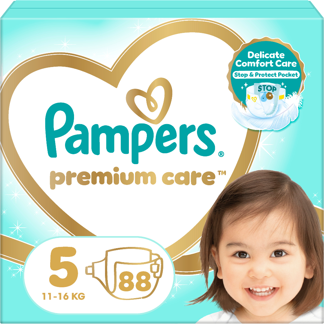 Одноразовые подгузники Pampers Premium Care Размер 5 (11-16 кг), 88 шт. (80840903) - Фото 1