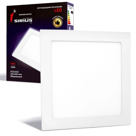 Светодиодный светильник Sirius GT-18F 18W 6500к - Фото 1