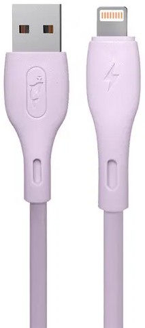 Кабель синхронизации данных SkyDolphin S22L Soft Silicone USB-Lightning 1m Violet (USB-000600) - Фото 1