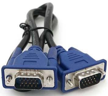 Кабель Merlion VGA 3+2 1.5m Black/blue (YT-VGA(M)/(M)3+2-0.5m) - Фото 1