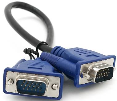 Кабель Merlion VGA 3+2 1.5m Black/blue (YT-VGA(M)/(M)3+2-0.3m) - Фото 1