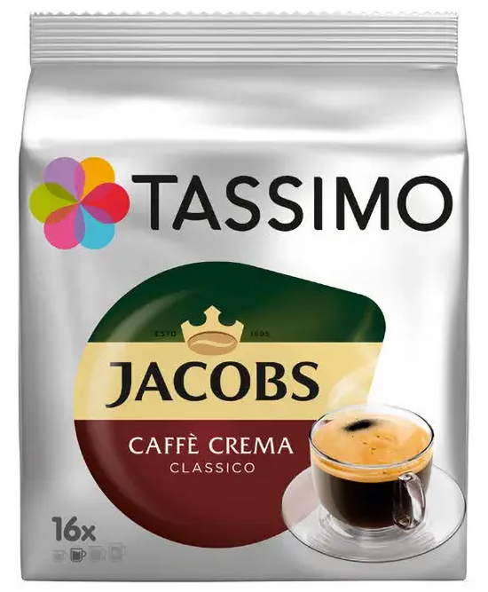 Кофе в капсулах Tassimo Jacobs Caffe Crema Classico 16 шт. - Фото 1