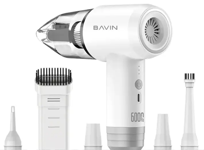 Пылесос ручной для автомобиля Bavin VC-01 6000Pa 2000mAh White (Z-VC01 WH) - Фото 1