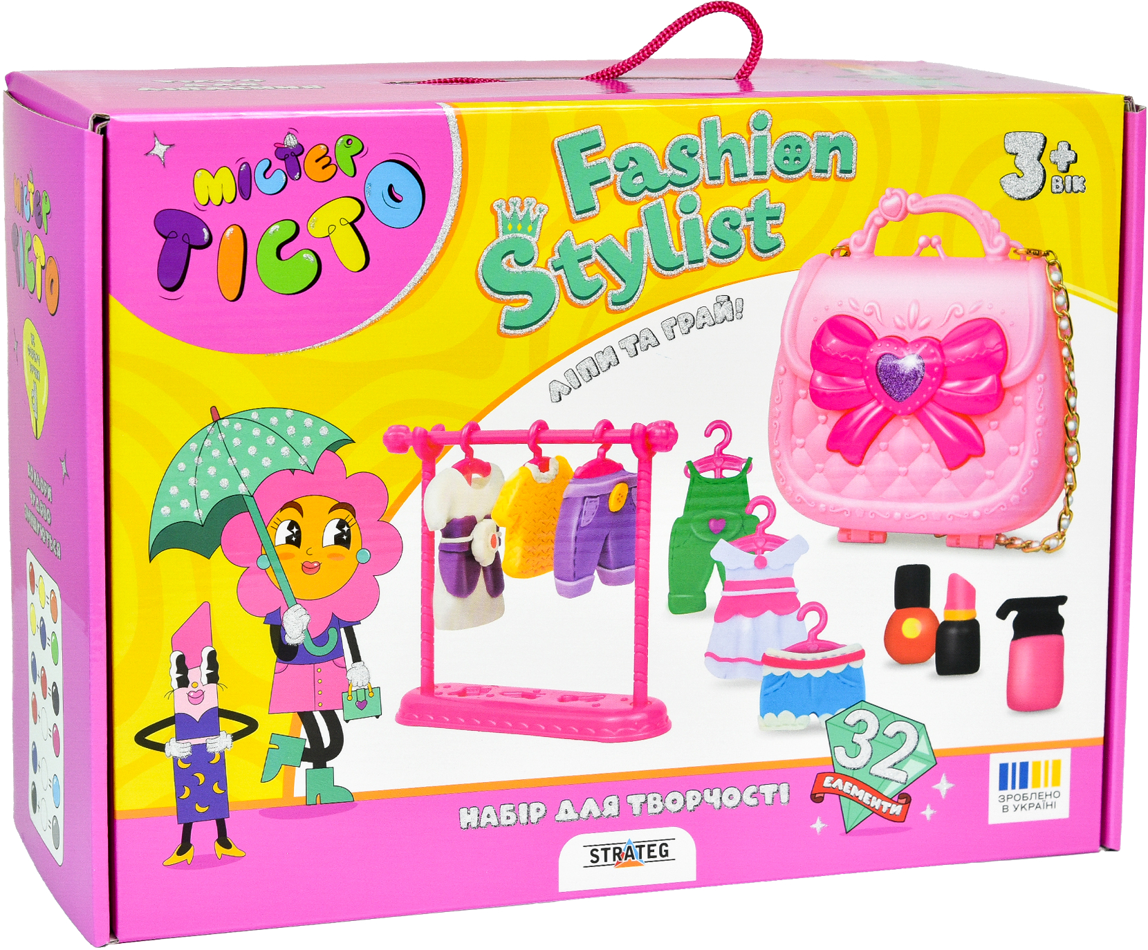 Лепка из теста Strateg Мистер тесто Fashion Stylist на украинском языке (41032) - Фото 1